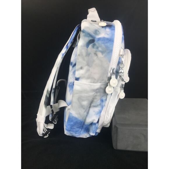 Kipling Tie Dye Pattern Backpack school book bag Blue/White/Gray New - Picture 4 of 12